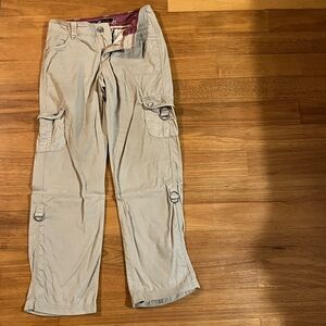 Womens Beige Cargo Pants
